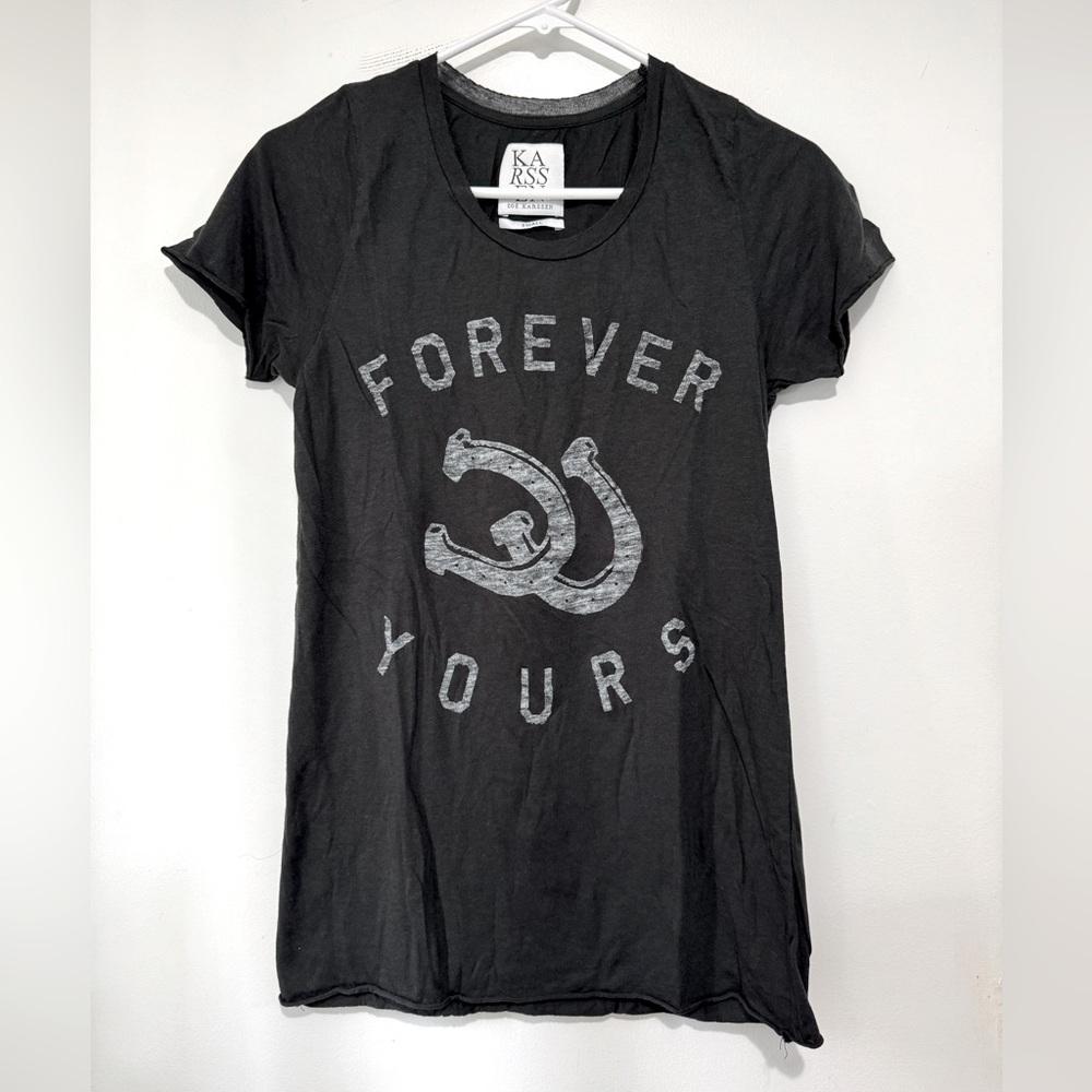 Zoe Karssen Forever Yours Tee in Black Size Small
